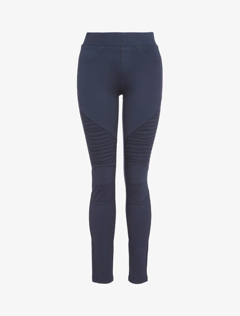 Stylisierte Schenkel-Leggings - Marine