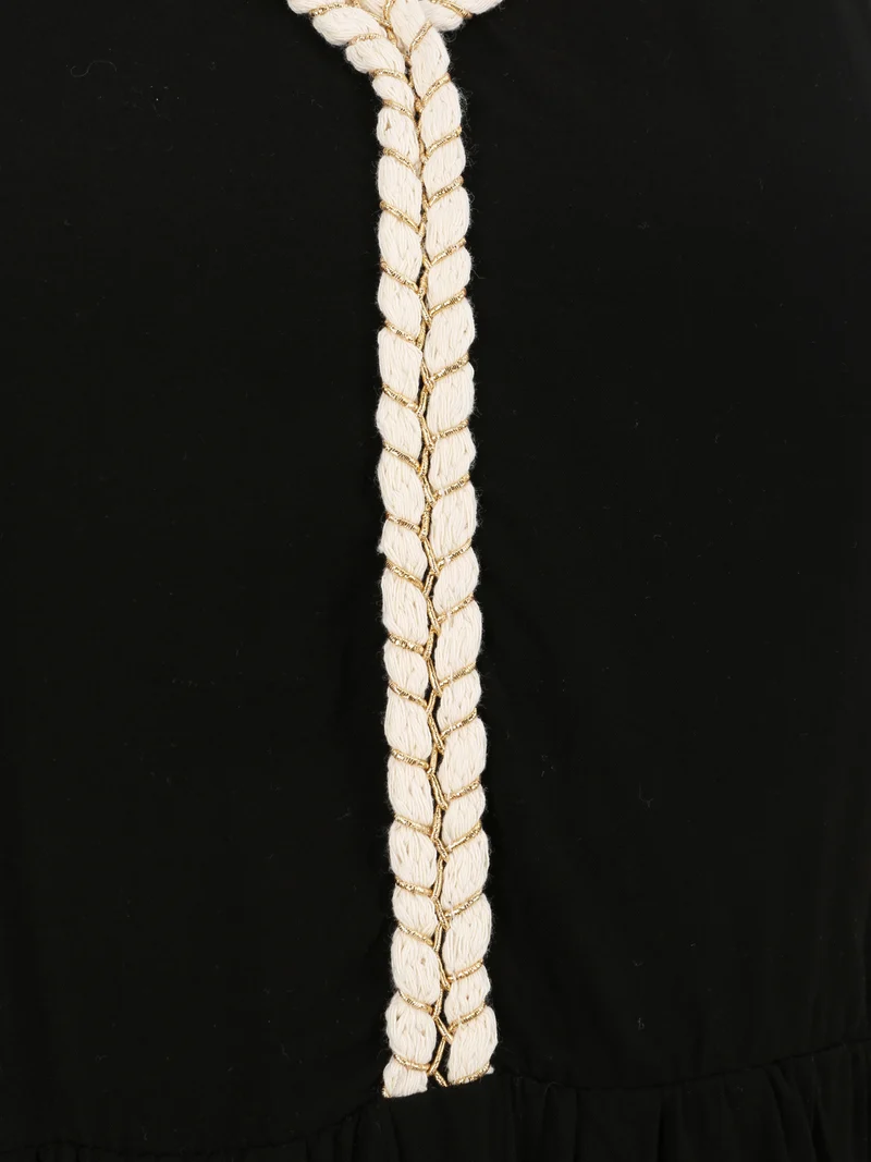 Kleid mit Trägern im Seil-Stil - Schwarz