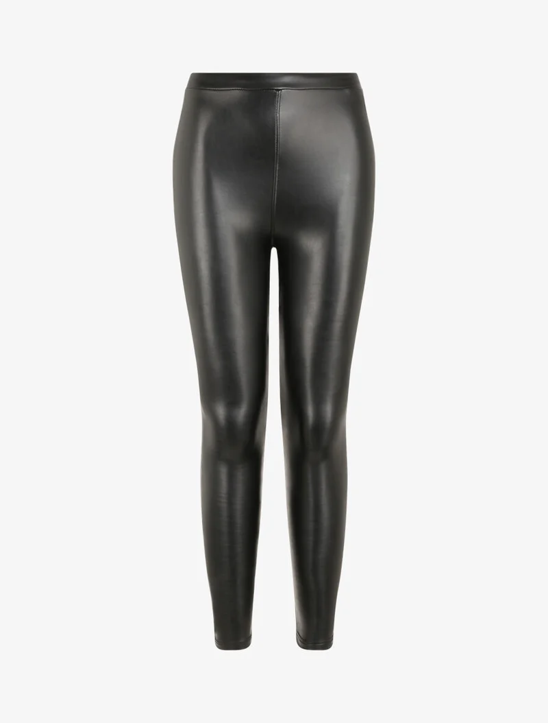 Ultra-skinny Leggings aus Kunstleder - Schwarz