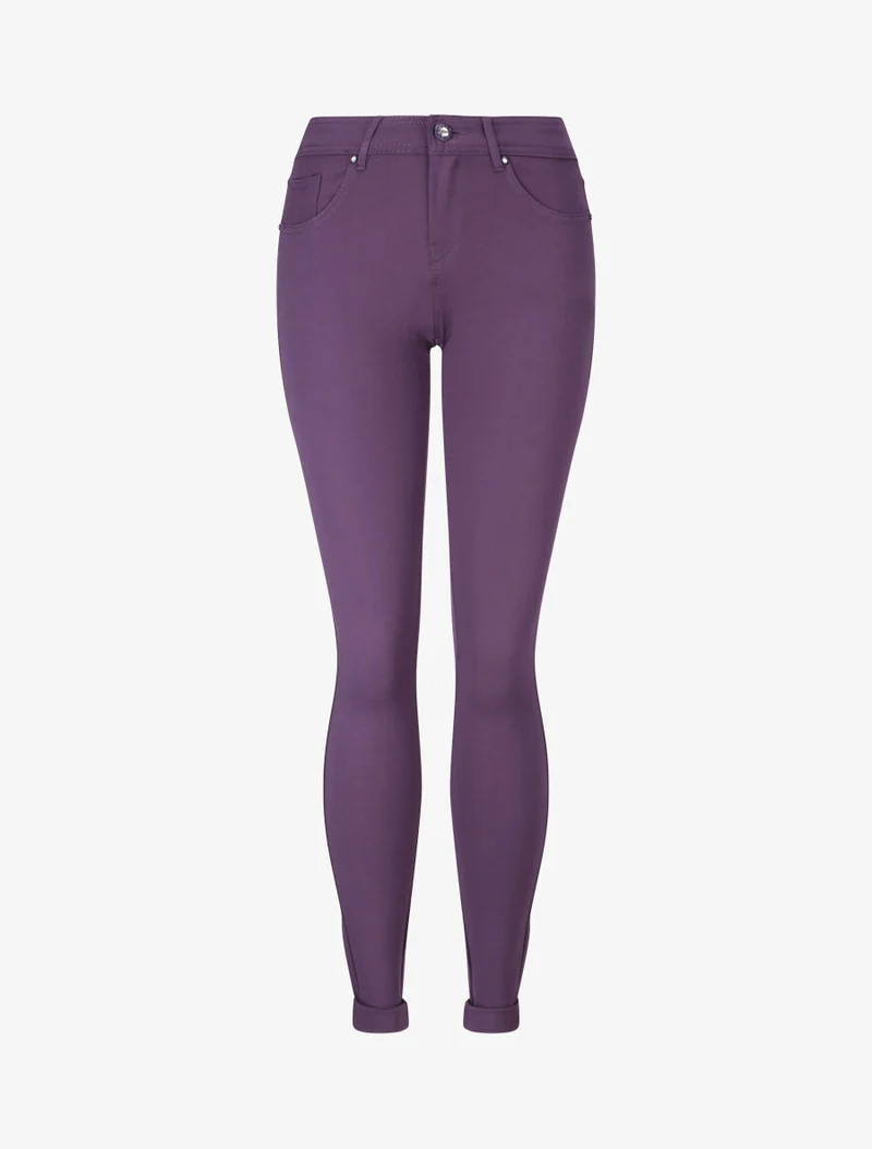 Ultra-skinny einfarbige Hose - Lila