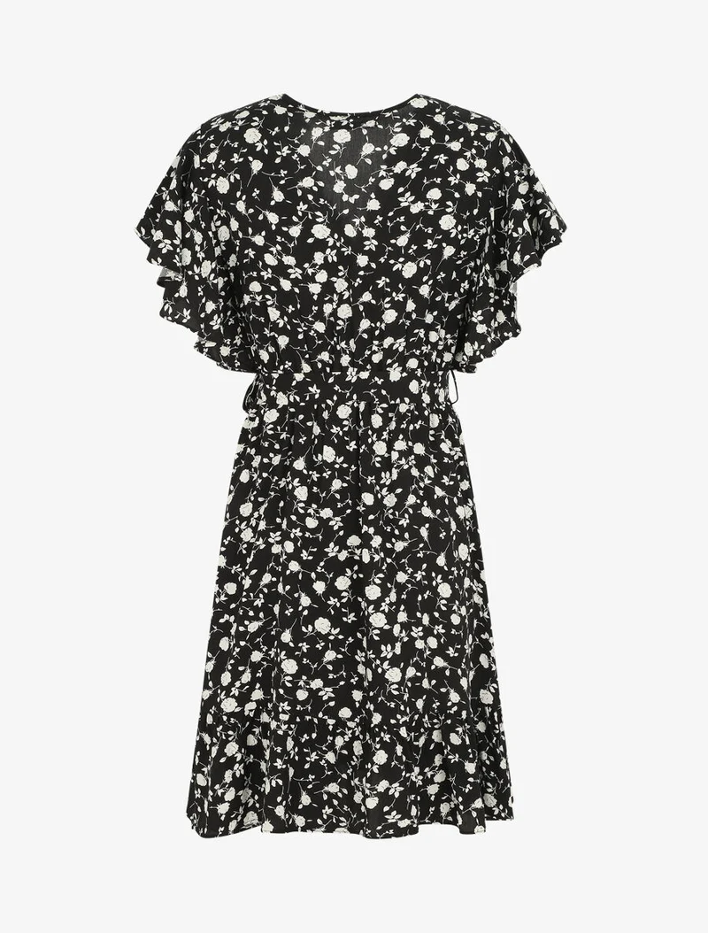 Knielanges Kleid im Skaterstil - Schwarz
