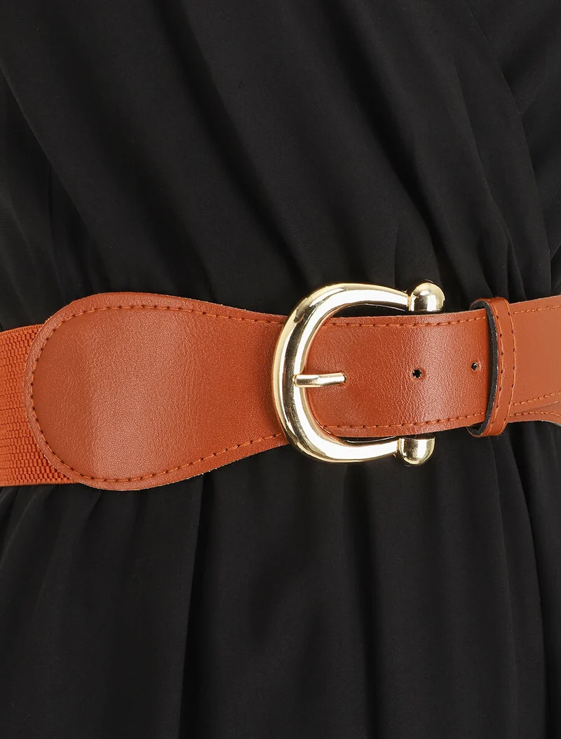 Langes unifarbenes Kleid mit fantasievollen Trägern - Schwarz