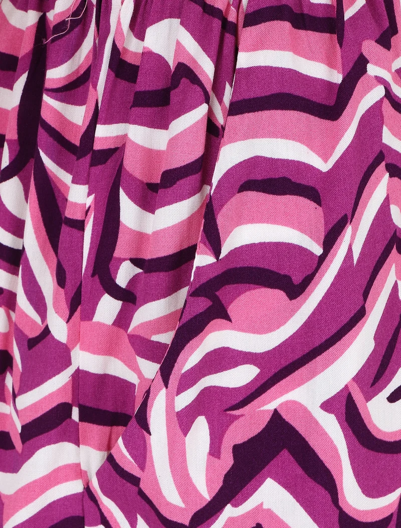 Kurzärmeliger Grafik-Print-Overall - Lila