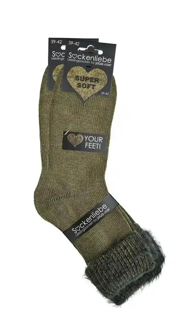 2 oder 4 Paar Flausch Socken Baumwolle auf der Haut in strahlenden Farben