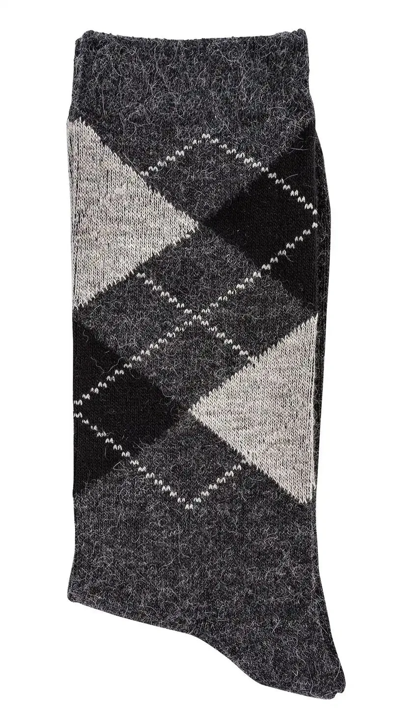 3 oder 6 Paar Karo Socken mit Alpaka Wolle für Damen und Herren