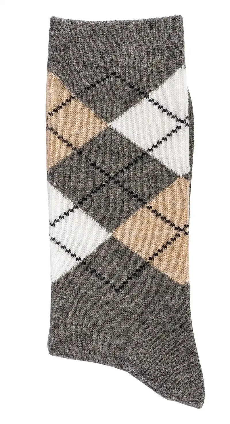 3 oder 6 Paar Karo Socken mit Alpaka Wolle für Damen und Herren
