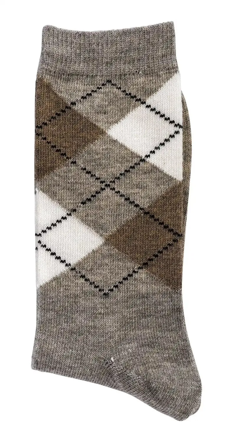 3 oder 6 Paar Karo Socken mit Alpaka Wolle für Damen und Herren