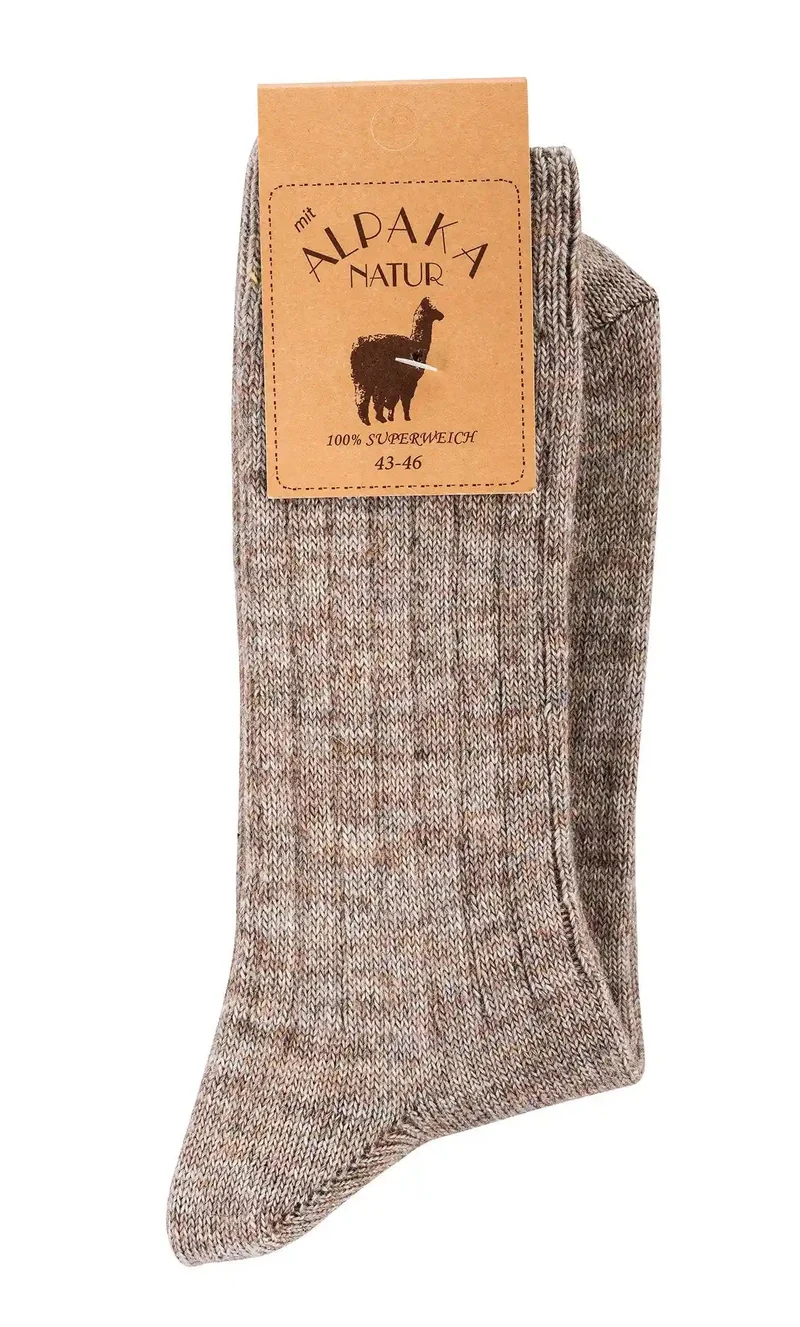 Warme Wollsocken mit Alpakawolle und Schafwolle (2 oder 4 Paar) für Damen & Herren