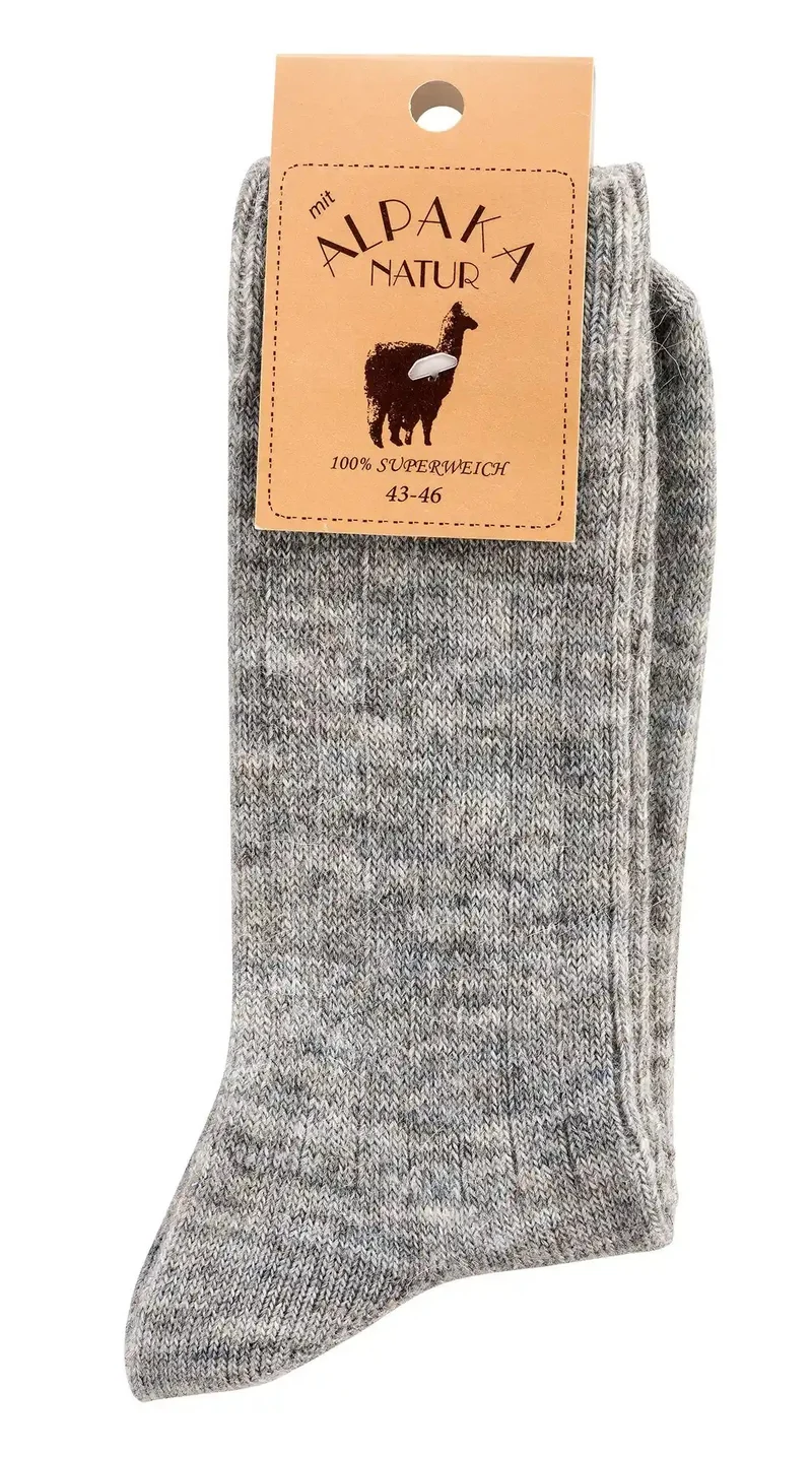 Warme Wollsocken mit Alpakawolle und Schafwolle (2 oder 4 Paar) für Damen & Herren