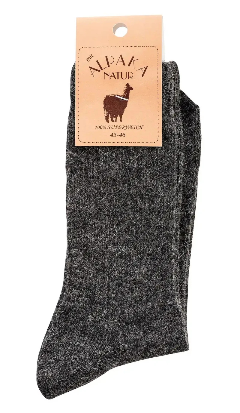 Warme Wollsocken mit Alpakawolle und Schafwolle (2 oder 4 Paar) für Damen & Herren