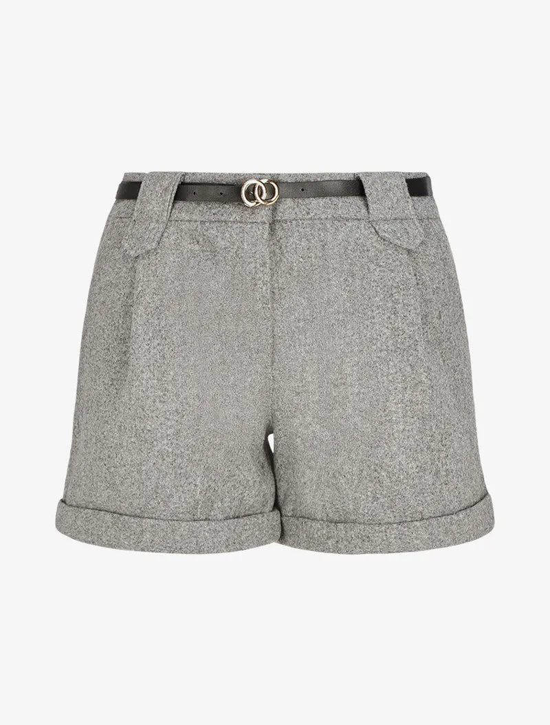 Filzshorts geradeaus - Grau