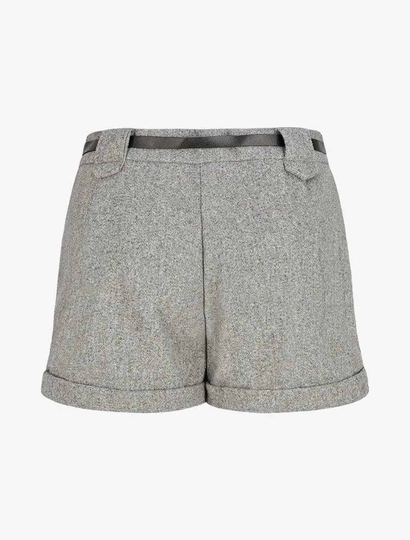 Filzshorts geradeaus - Grau