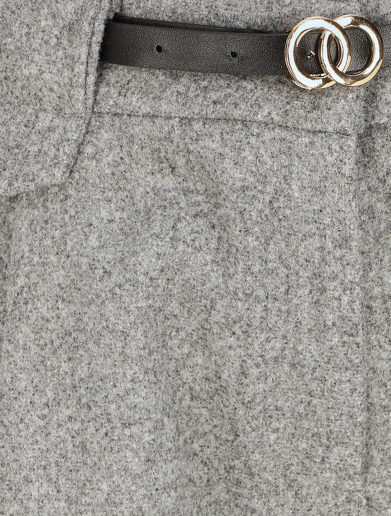 Filzshorts geradeaus - Grau