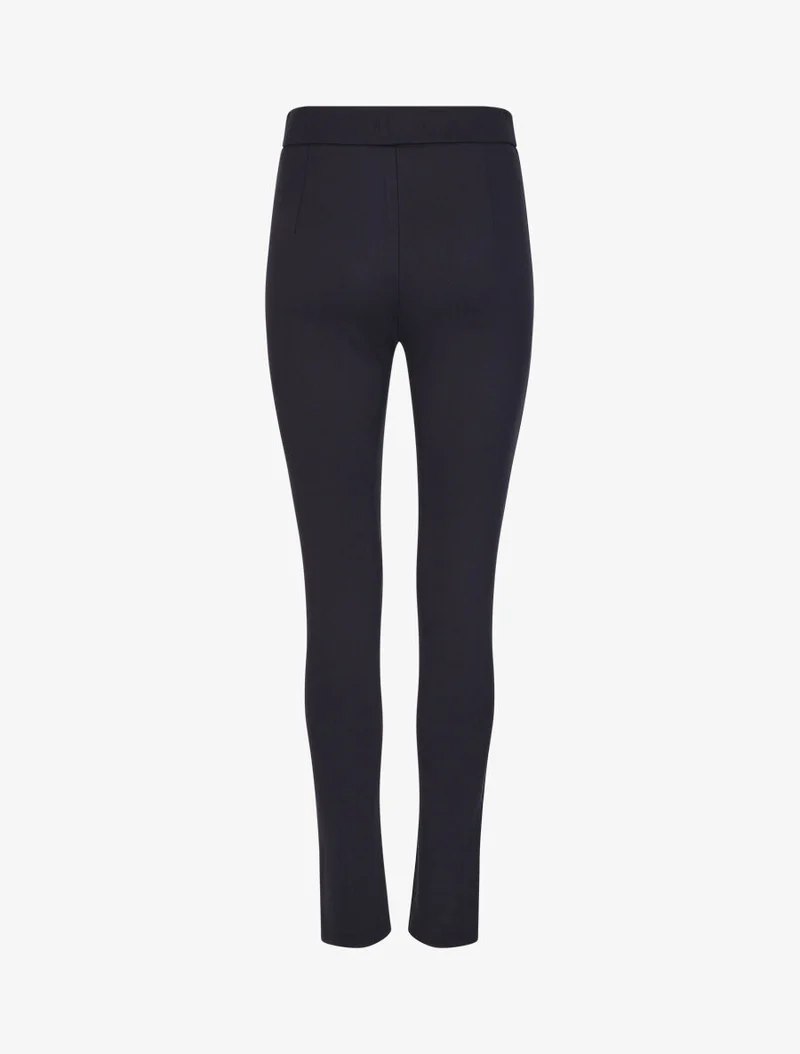 Hoch taillierte Slim-Hose - Marine