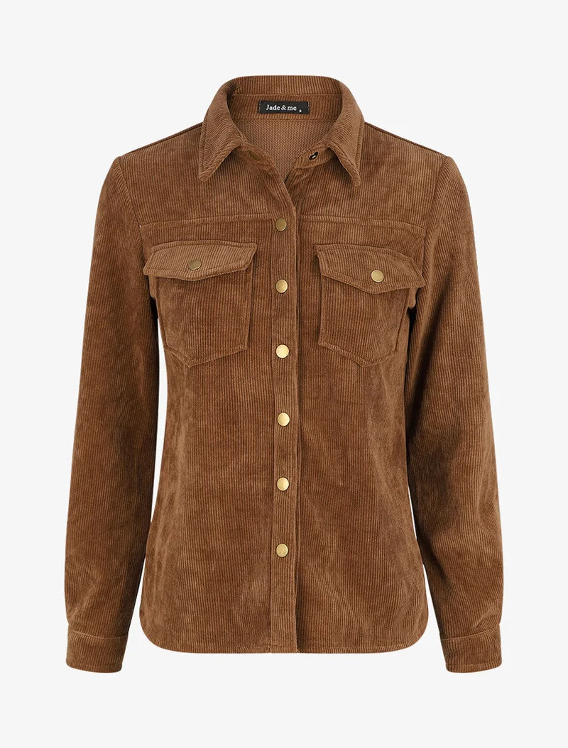 Cordhemdjacke - Braun