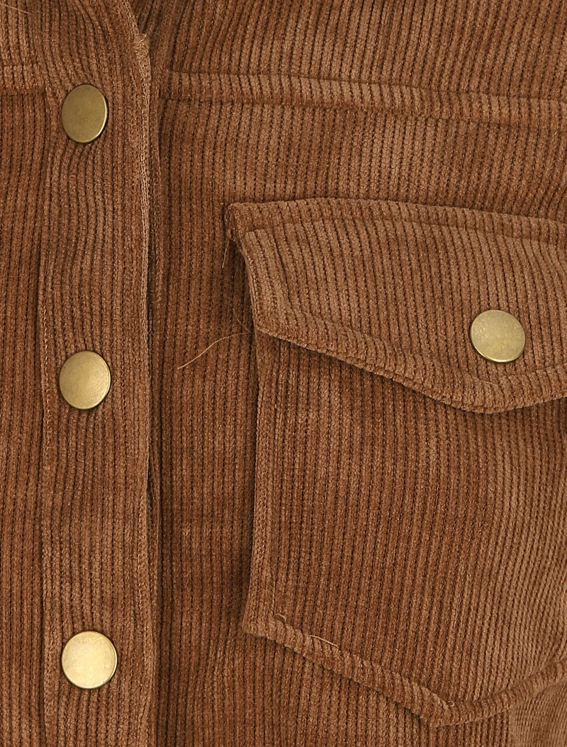 Cordhemdjacke - Braun