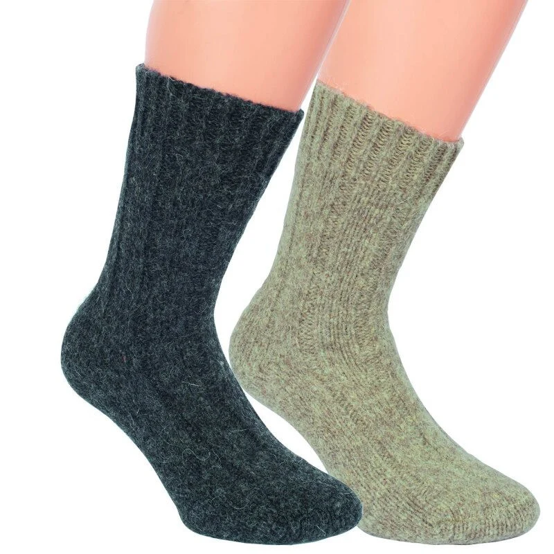 RS Harmony WILMA extra dicke Wollsocken Unisex Natur-Anthrazit, 2 oder 4 Paar