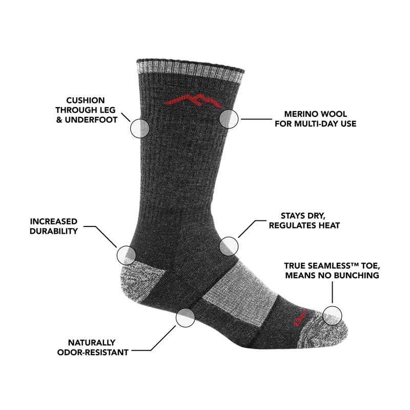 Men's Hiker Boot Full Cushion Midweight Hiking Socks
