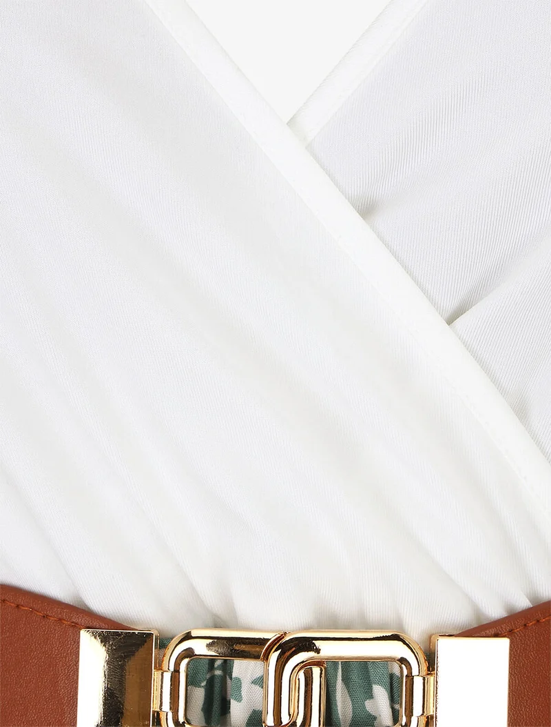 Midikleid mit Blumenmuster und schmalen Trägern - Wassergrün