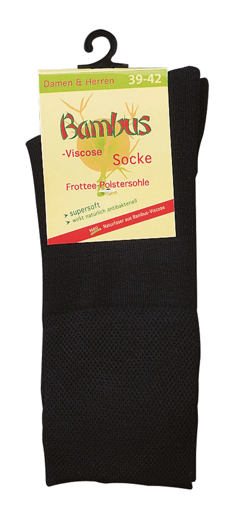 Bambus Viskose Socken Frottee Polstersohle Komfortbund ohne Gummidruck (3–15 Paar) Gr. 35–46