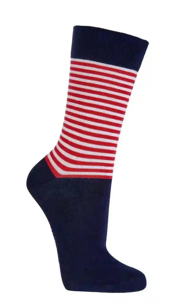Maritime Bio Socken aus Biobaumwolle mit Ringeln und Anker Motiven