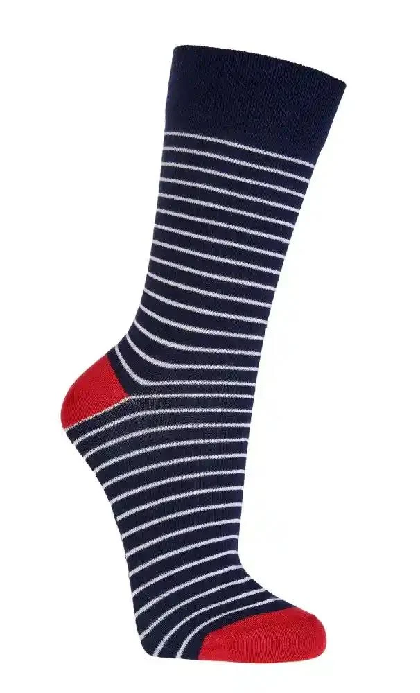 Maritime Bio Socken aus Biobaumwolle mit Ringeln und Anker Motiven