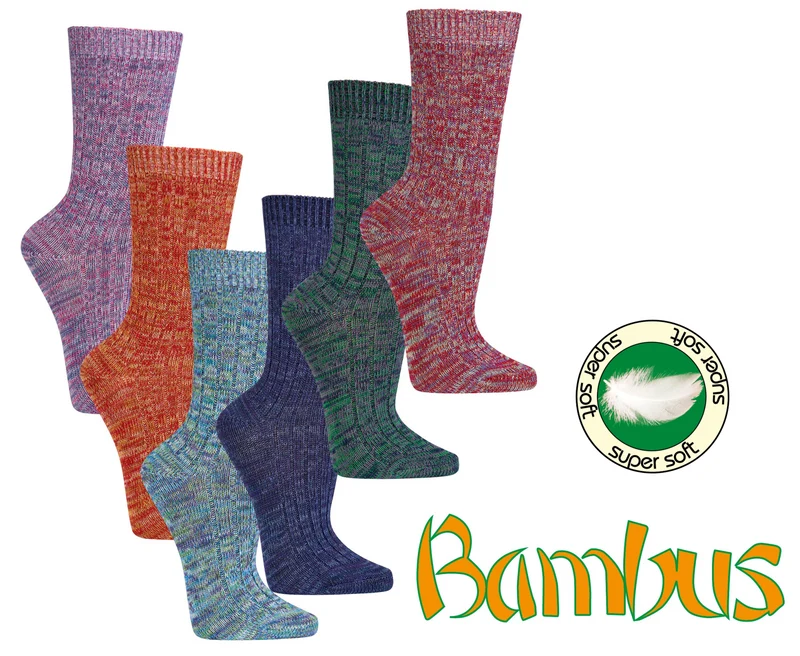 Lieblings Socken BambusViskose Multicolor 2er/4er Pack Unisex (Gr. 35–46)