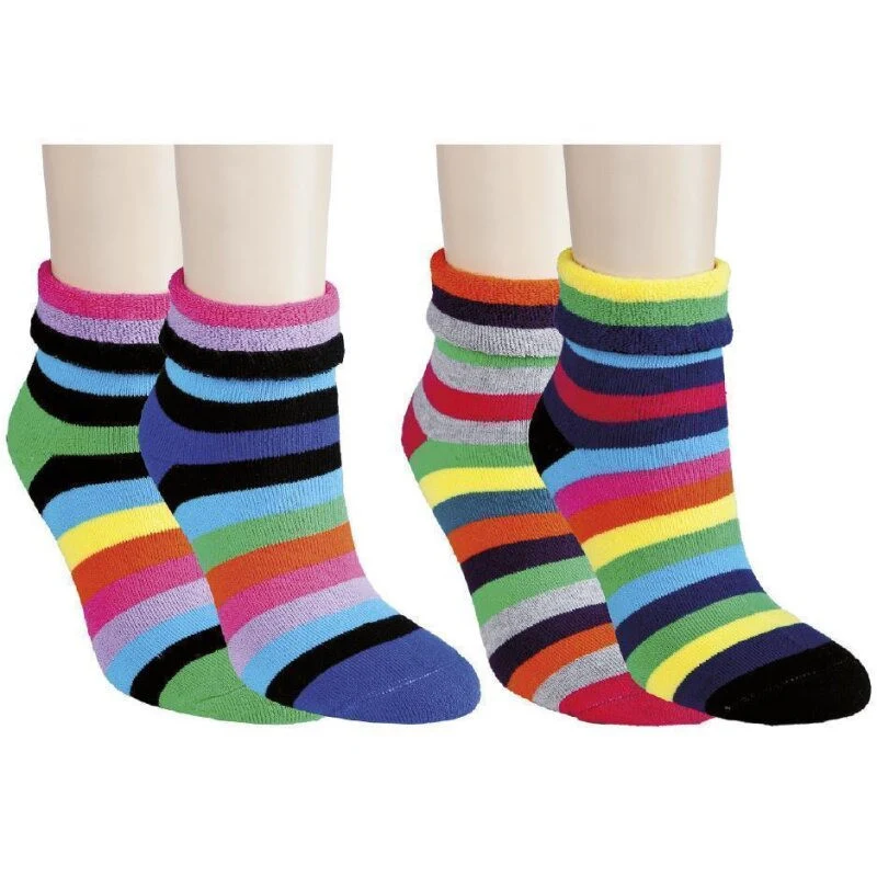 RS Harmony Damen Thermosocken Soft Streifen mit Innenfrottee, 2 oder 4 Paar