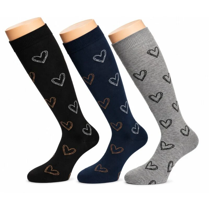 RS Harmony Love Bambus Socken und Kniestrümpfe Damen mit Herzen, 3–6 Paar
