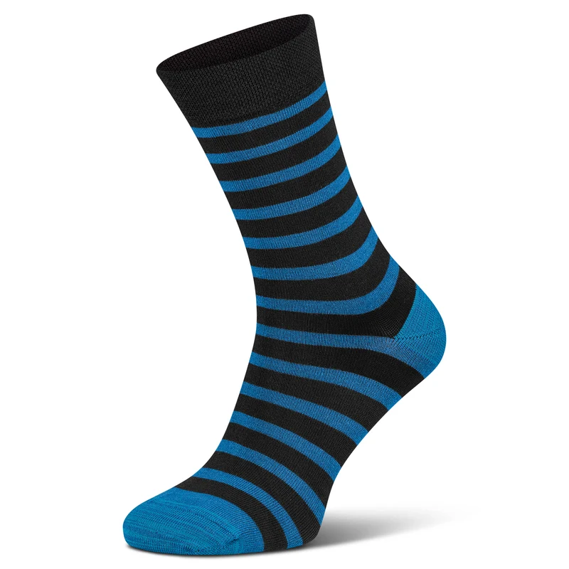 Bambus Viskose Socken Ringel blau Softrand ohne Gummi Unisex bamboo:line 3-15 Paar
