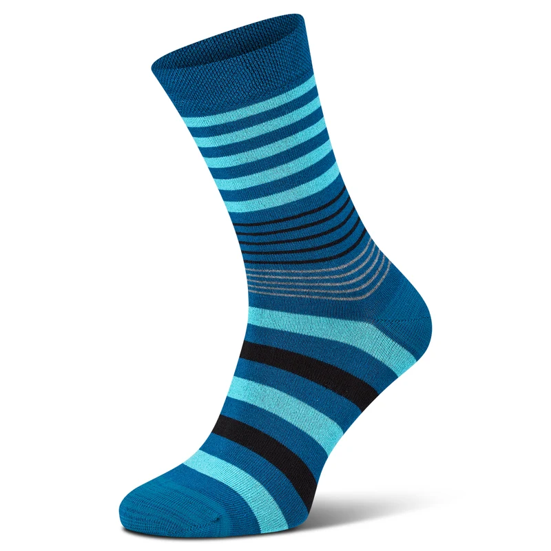 Bambus Viskose Socken Ringel blau Softrand ohne Gummi Unisex bamboo:line 3-15 Paar