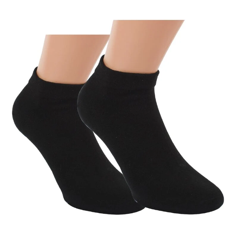 Diabetiker Sneaker Socken ohne Gummi in Schwarz 2-10 Paar Mehrpack