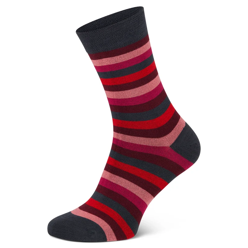 Bunte Bambus Viskose Socken mit Streifen ohne Gummi bamboo:line 3-15 Paar