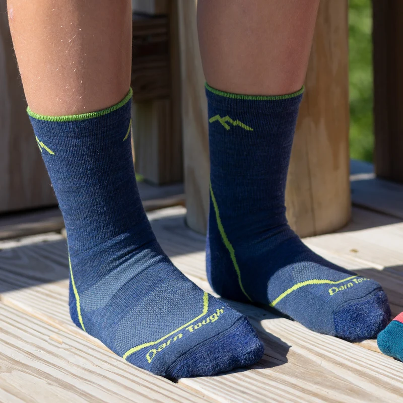 Kids Light Hiker Micro Crew Lightweight Hiking Socks