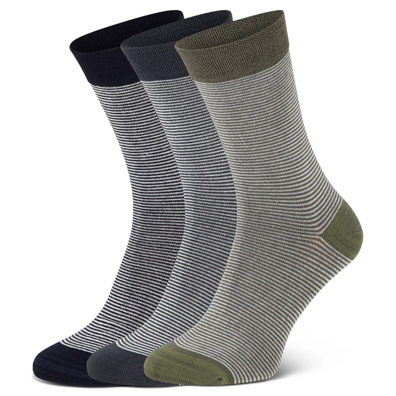 Bambus Viskose Ringelsocken mit feinen Streifen Softrand Unisex bamboo:line 3 bis 15 Paar