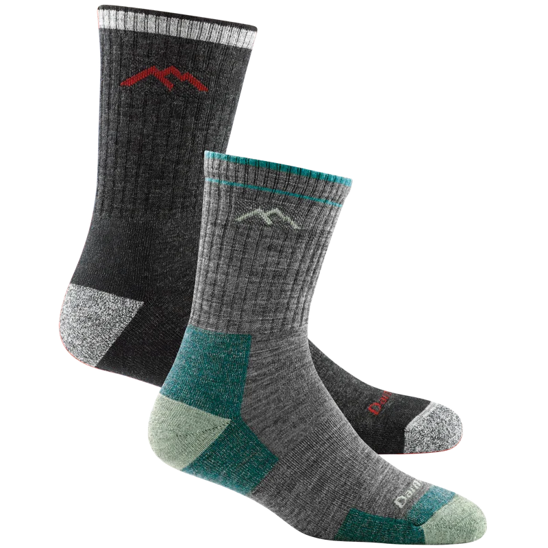 Men's and Women's Hiker Micro Crew 2-Pack Hiking Socks