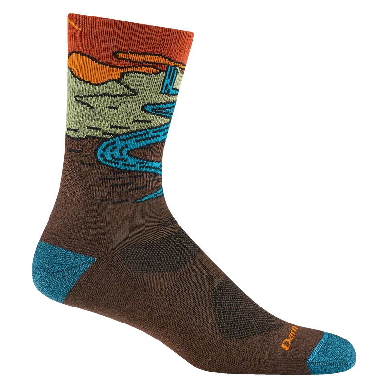 Men's Chasing Waterfalls Micro Crew Lightweight Hiking Socks