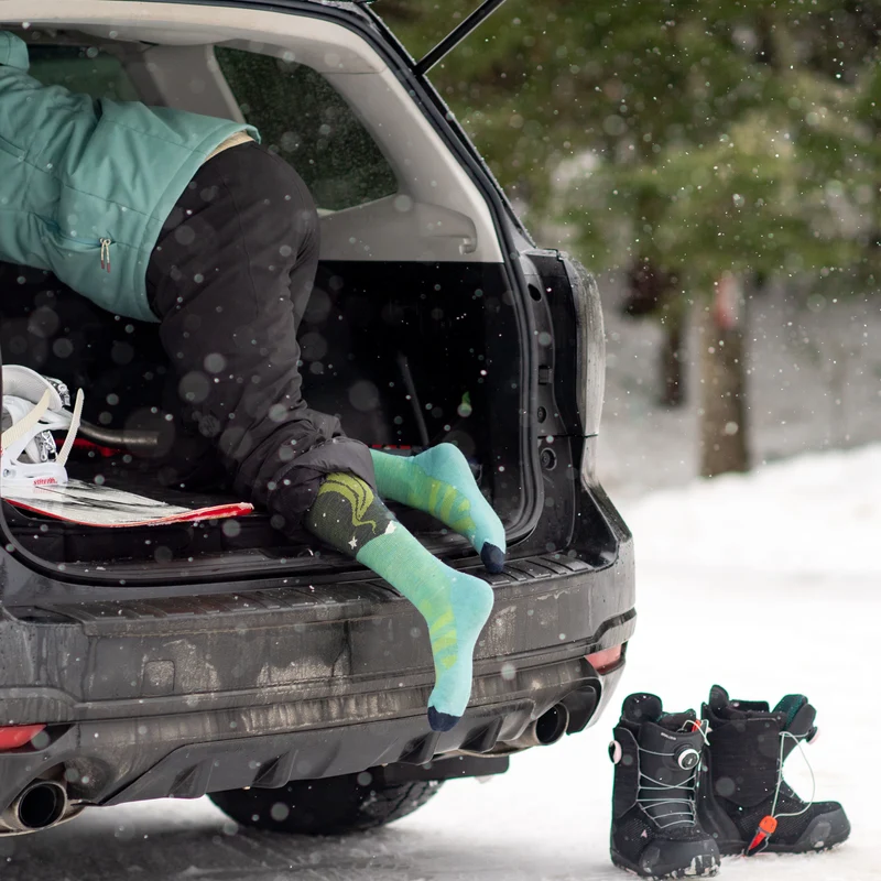 Women's Aurora Over-the-Calf Lightweight Ski & Snowboard Socks