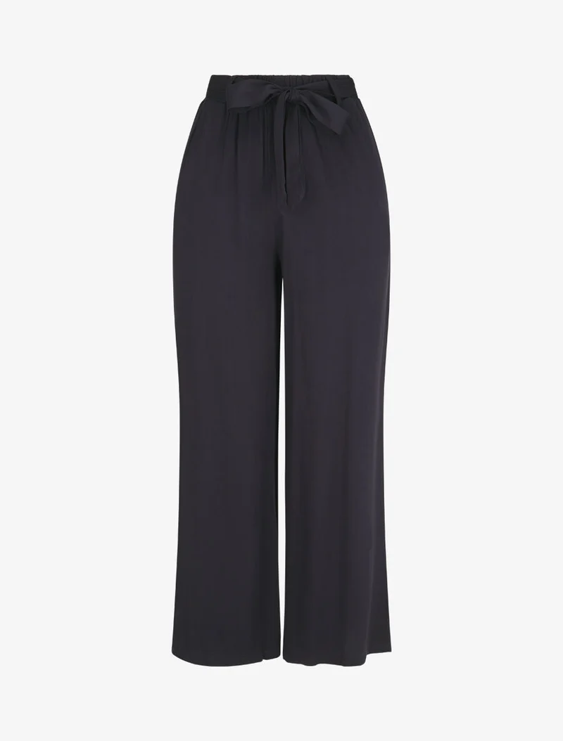 Elastische fließende Hose - Marine