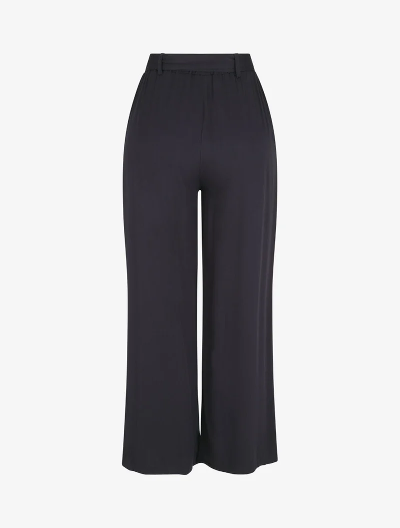 Elastische fließende Hose - Marine