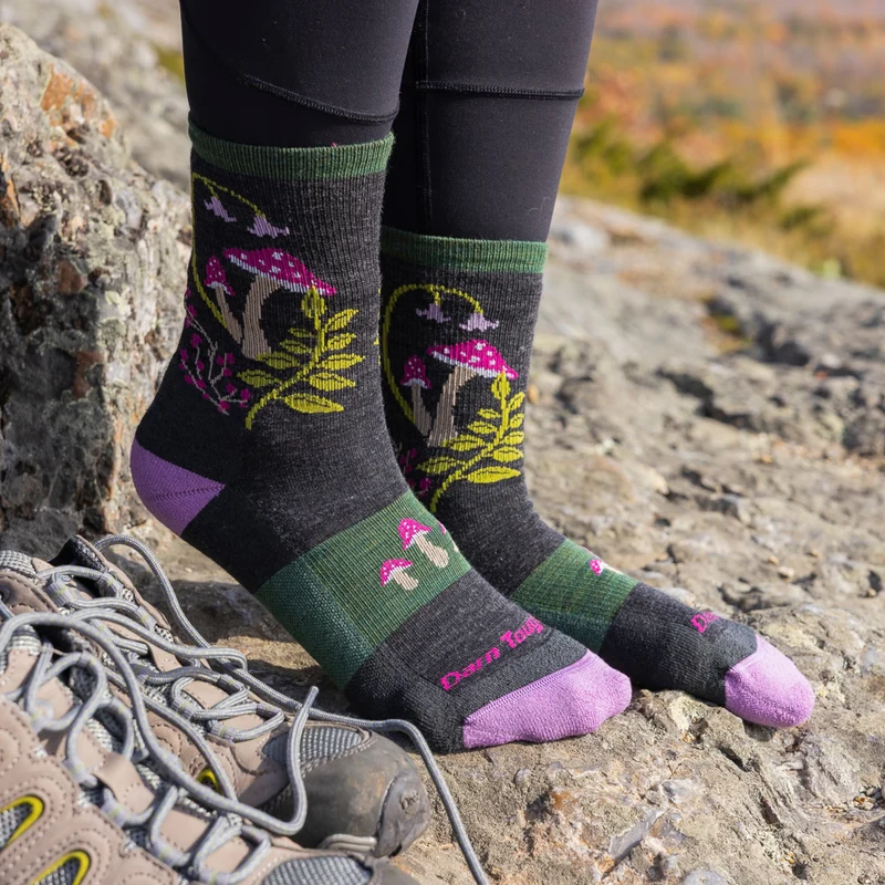 Women's Mellow Mushrooms Micro Crew Lightweight Hiking Socks