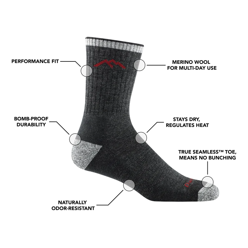 Men's Hiker Micro Crew Midweight Hiking Socks