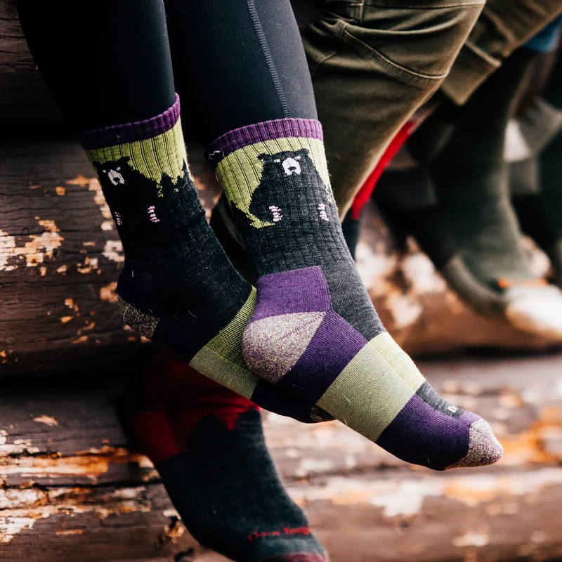 Women's Bear Town Micro Crew Lightweight Hiking Socks