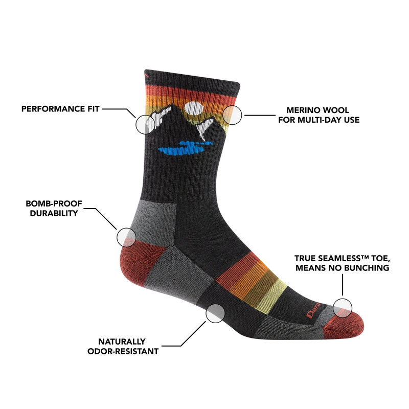 Men's Sunset Ridge Micro Crew Lightweight Hiking Socks