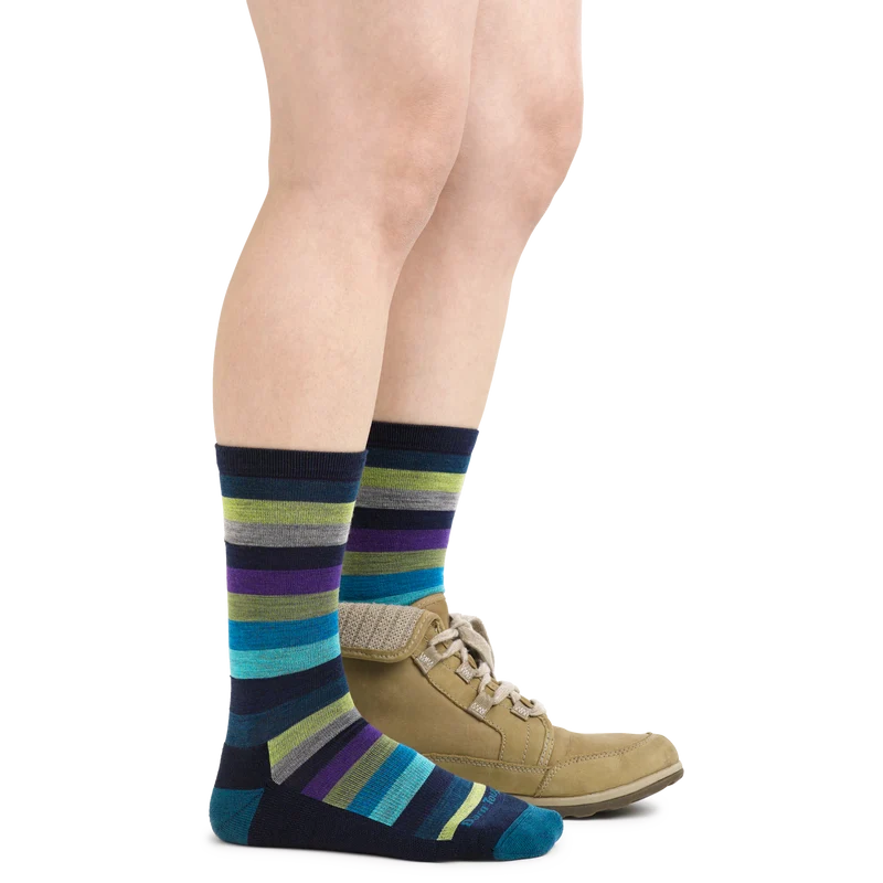 Women's Mystic Stripe Crew Lightweight Lifestyle Socks