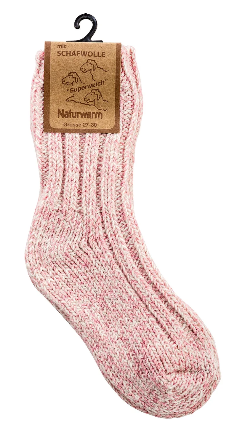 Norweger Socken Kinder dicke, warme Kinderstrümpfe mit Wolle 3 Paar