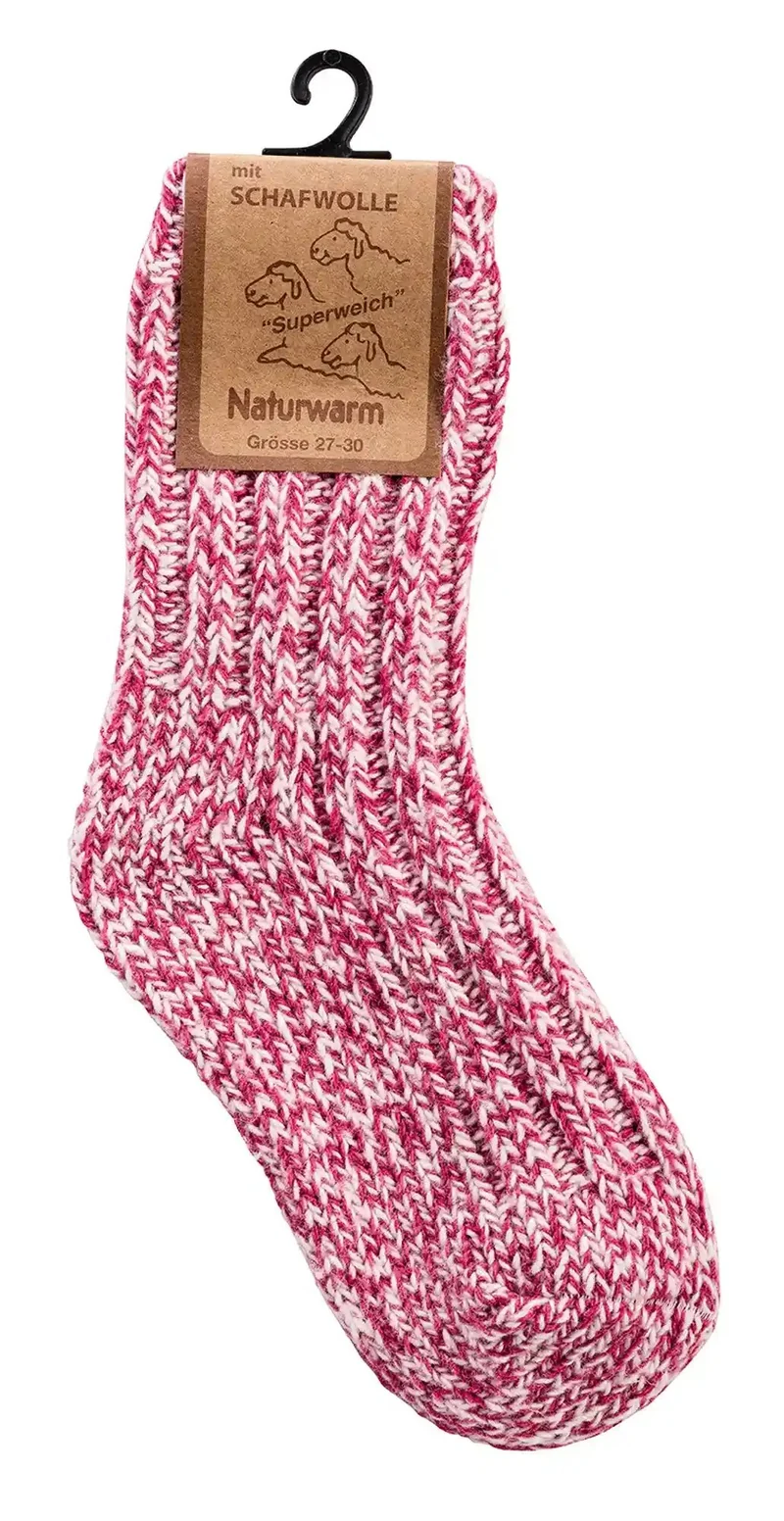 Norweger Socken Kinder dicke, warme Kinderstrümpfe mit Wolle 3 Paar