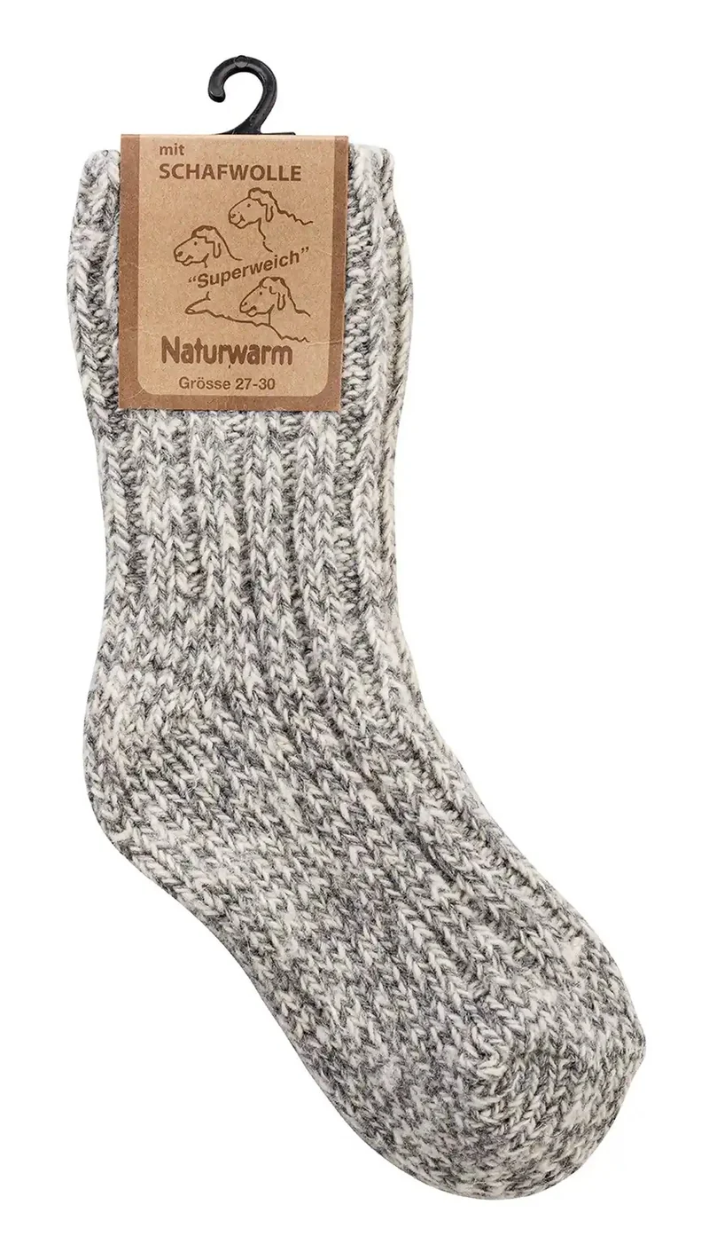 Norweger Socken Kinder dicke, warme Kinderstrümpfe mit Wolle 3 Paar