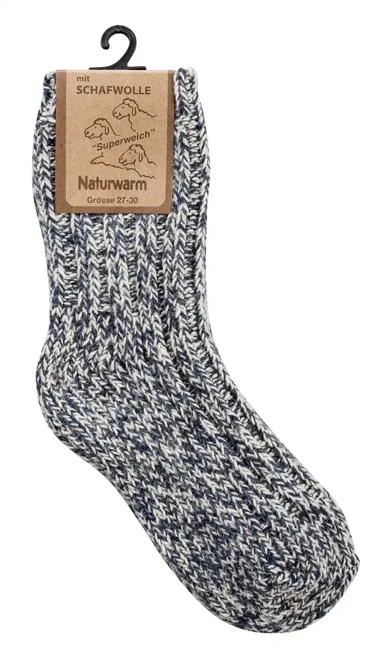 Norweger Socken Kinder dicke, warme Kinderstrümpfe mit Wolle 3 Paar