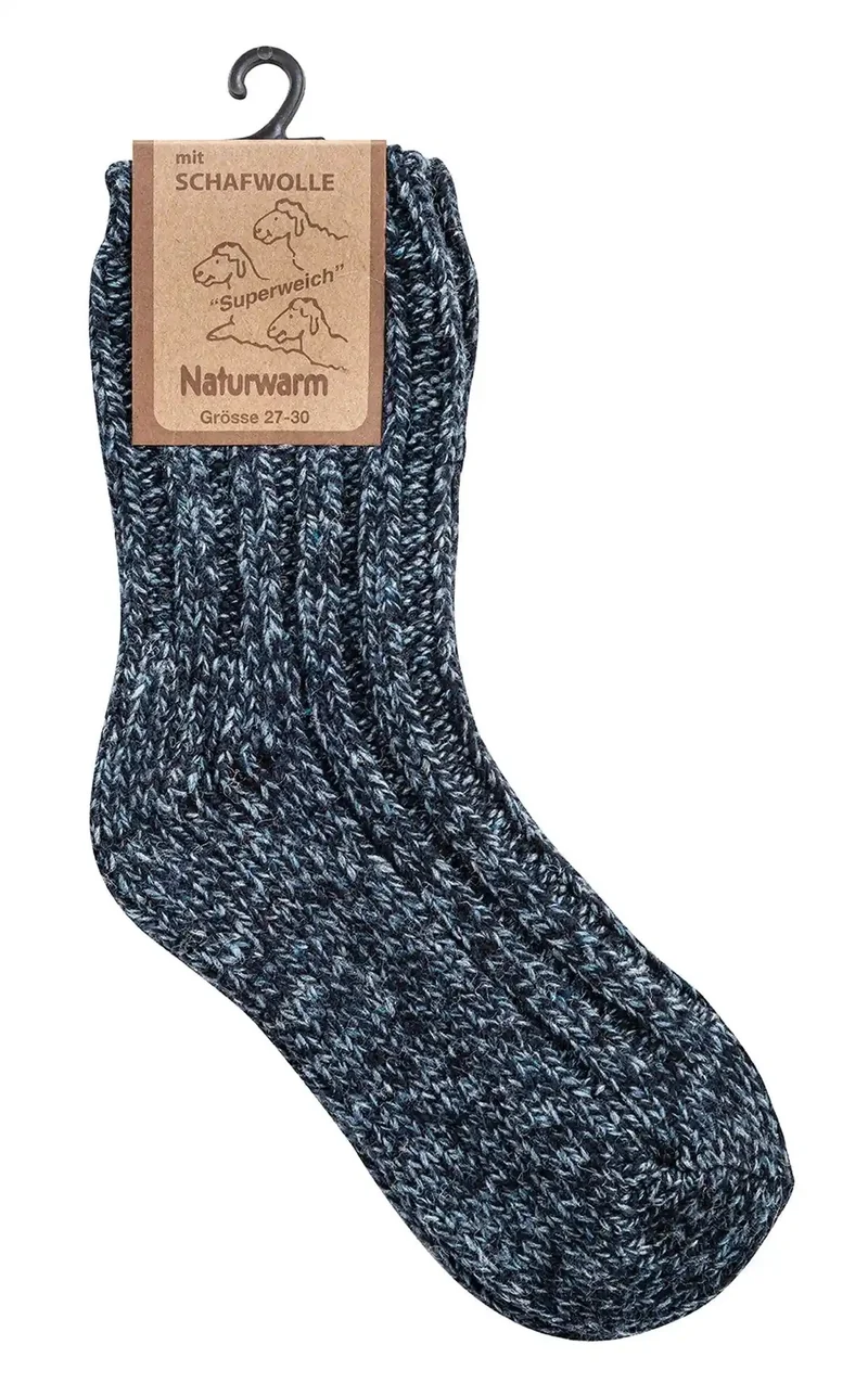 Norweger Socken Kinder dicke, warme Kinderstrümpfe mit Wolle 3 Paar
